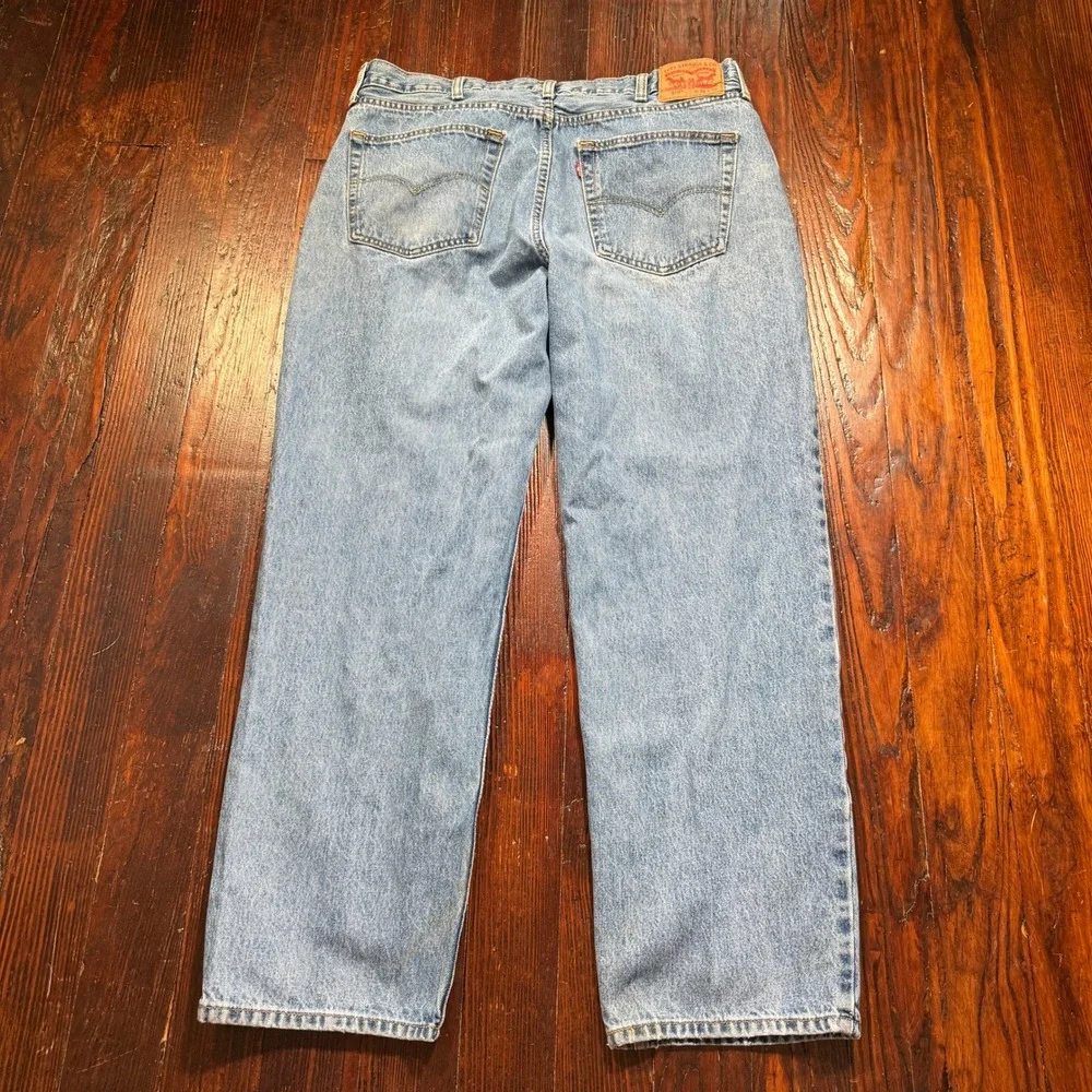 Levis 550 Relaxed Fit Jeans Mens 40x32 Light Wash Blue Tapered Leg Denim